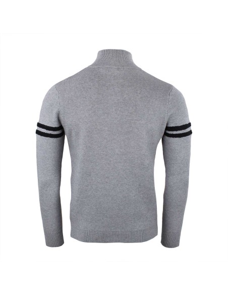 Pull col roulé demi-zip homme CELESTE/FO/A