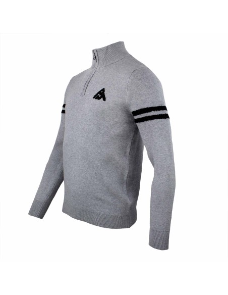 Pull col roulé demi-zip homme CELESTE/FO/A