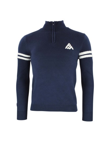 Pull col roulé demi-zip homme CELESTE/FO/B