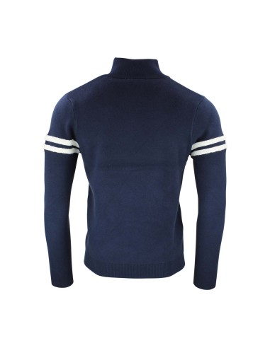 Pull col roulé demi-zip homme CELESTE/FO/B
