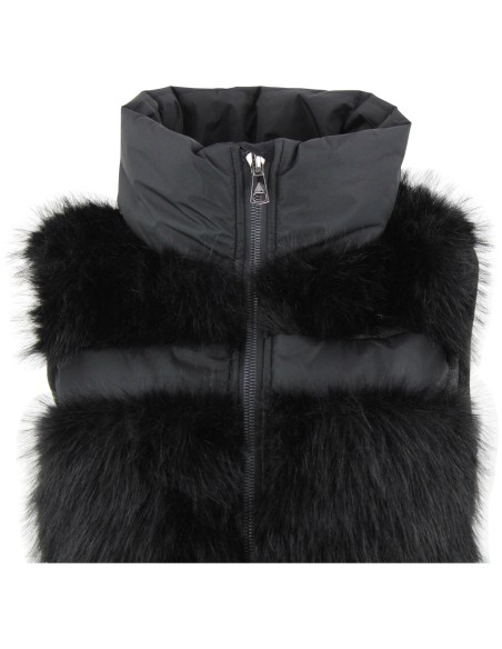 Doudoune à fourrure synthétique sans manches femme AFUR/TE/N