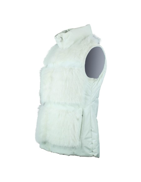 Doudoune à fourrure synthétique sans manches femme AFUR/TE/E