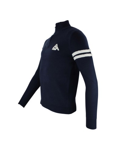 Pull col roulé demi-zip homme CELESTE/FO/B